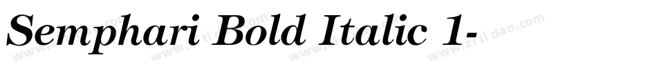 Semphari Bold Italic 1字体转换